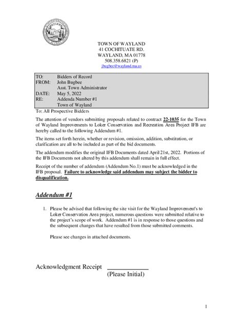 Fillable Online Town Of Wayland Receives Safe Harbor Designation Fax