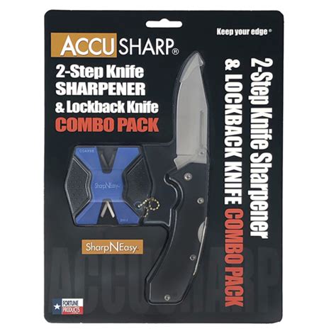 Buy Accusharp Blue 2 Step Sharpener Lockback Knife Combo 722C