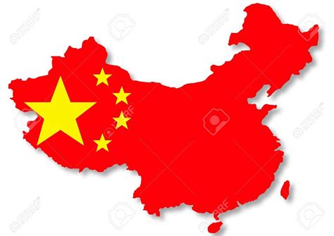 China Flag Map