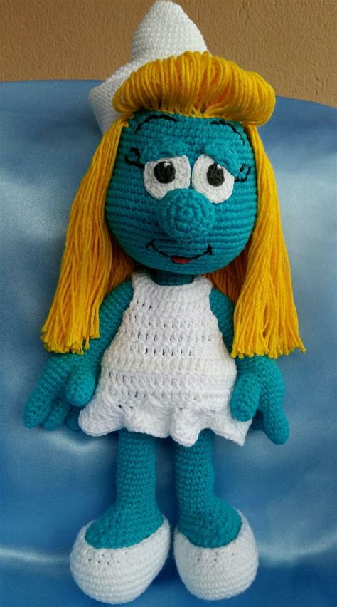 Smurfette Amigurumi Loja Fizarte Elo Produtos Especiais