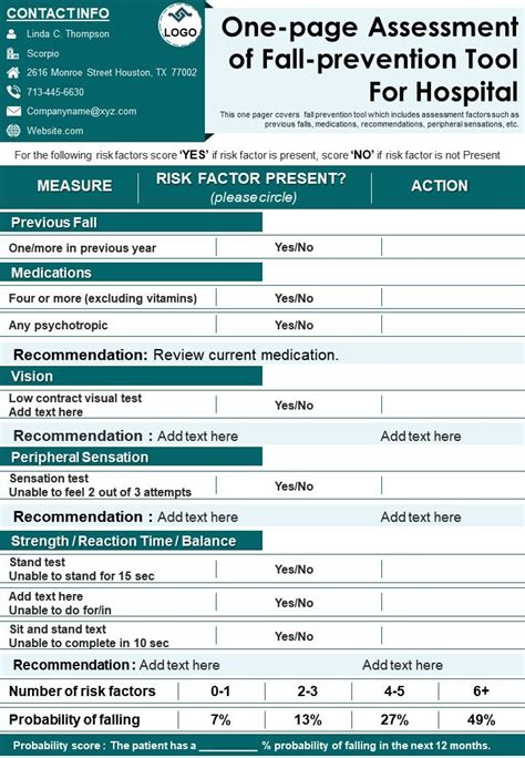 Fall Prevention Template