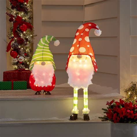 The Illuminated Holiday Yard Gnomes - Hammacher Schlemmer