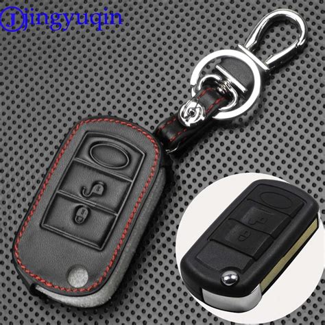 Jingyuqin 3 Buttons Remote Flip Car Key Case Fob Styling Shell Leather