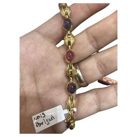 Bvlgari Kt Yellow Pink Tourmaline And Iolite Bracelet For Sale At Stdibs