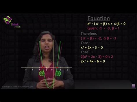 Quadratic Equation - Sum and Product of Roots Cubic, Quadratic Equation