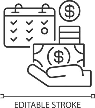 Salary Linear Icons Salary Outline Flat Vector Salary Outline Flat