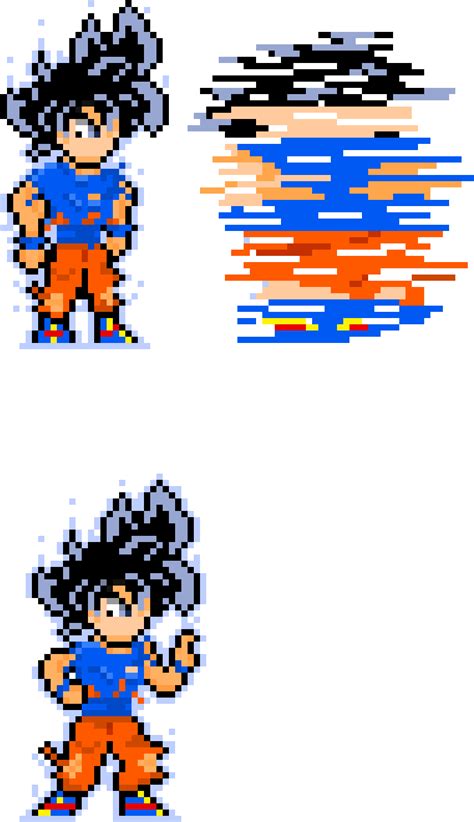 Download Goku Ultra Instinct V Pixel Art Dragon Ball Full Size Png