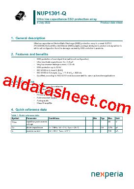 NUP1301 Q Datasheet PDF Nexperia B V All Rights Reserved