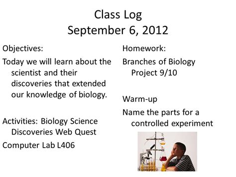 Class Logs Biology Mrs Susan Smith Class Log August