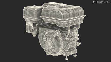 Horizontal Shaft Gas Engine 3d Model 99 3ds Blend C4d Gltf Obj