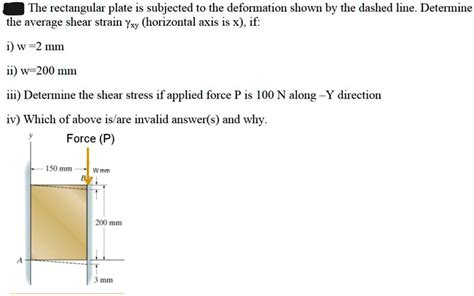 SOLVED The Rectangular Plate Is Subjected To The Deformation Shown By