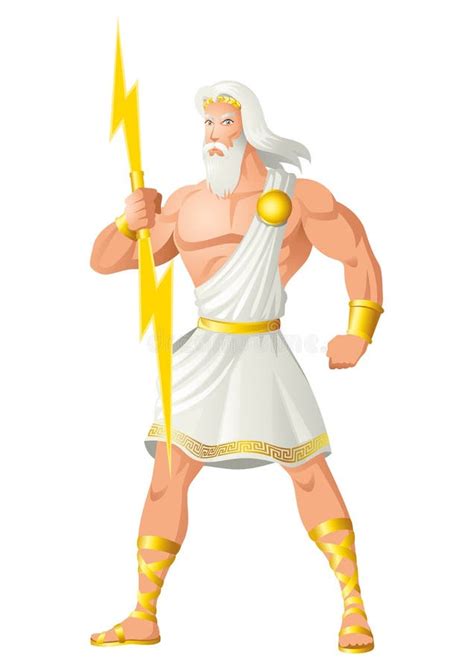 Griekse God Zeus Koning Van De Goden Stock Illustratie Illustratie