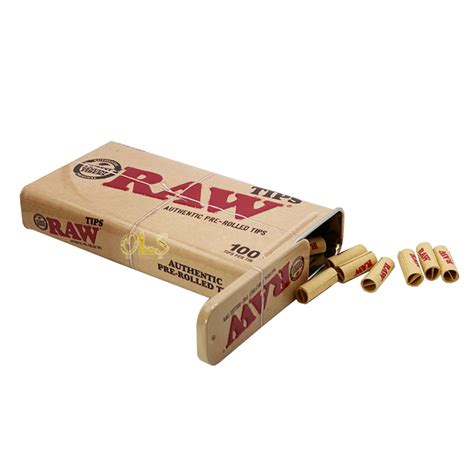 raw pre rolled roach filter tips  sliding metal tin  tips
