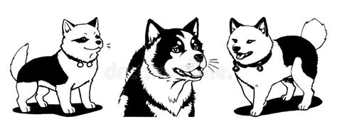 Siberian Husky. Black and White Graphics. Logo Design for Use in ...