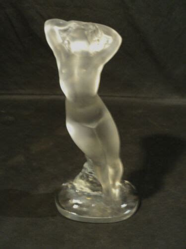 Lalique Frosted Crystal Danseuse Bras Leves Nude Dancer Figurine