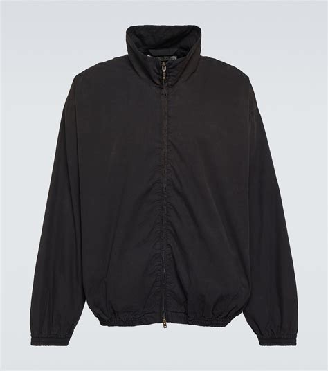 Logo Cotton Poplin Jacket In Black Acne Studios Mytheresa