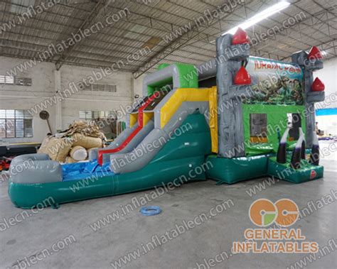 Jurassic Dual Lane Wet Dry Combo Water Combos Products Inflatablecn