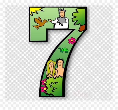 7 Days Of Creation Numbers Clipart Bible Creation Myth - Day 7 Creation ...