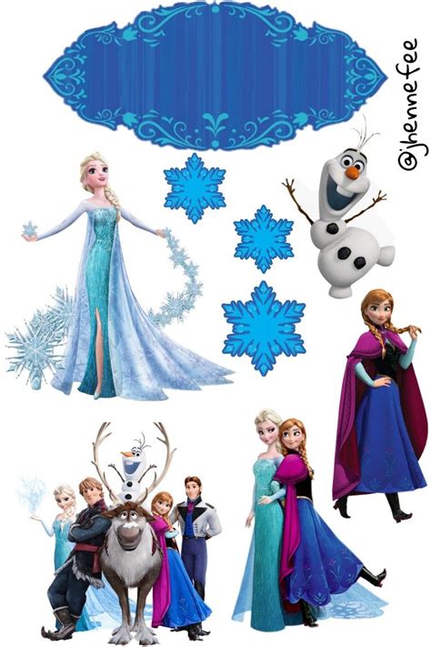 Topo De Bolo Frozen Png Para Imprimir