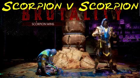 Gold Demon Scorpion V Reptile Scorpion Kombat League Set Mortal