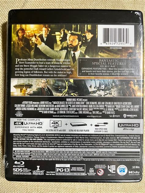 Fantastic Beast The Secrets Of Dumbledore K Uhd Blu Ray Hobbies