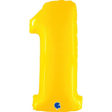 Balloon Number Yellow Fluo Inc Yellow