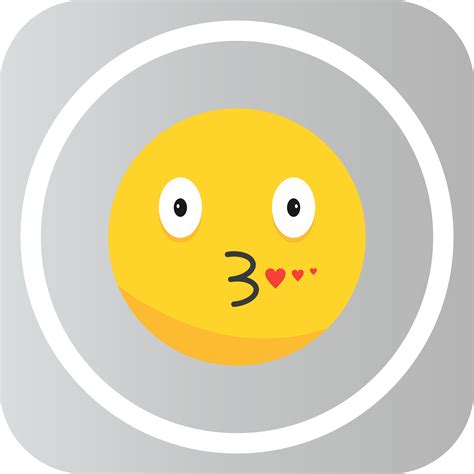 Vector Kiss Emoji Icon 589596 Vector Art at Vecteezy