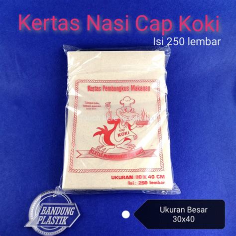 Jual Kertas Nasi Cap Koki Kotak Persegi X Besar Isi Kota