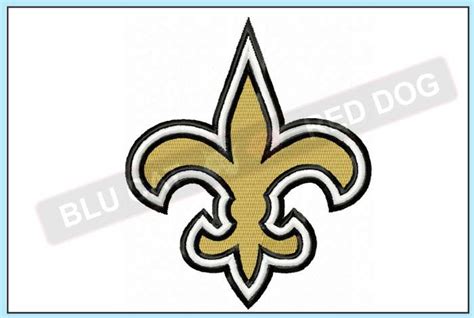 New Orleans Saints Embroidery Design ⋆ 6 sizes ⋆ Blu Cat Red Dog