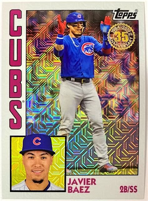 Javier Baez Topps Chicago Cubs Baseball Silver Pack Retro Card