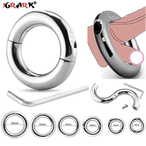 Anillo Pesado De Acero Inoxidable Para Pene Masculino Entrenador De