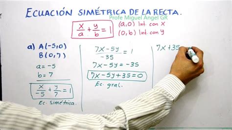 C Mo Resolver Una Ecuaci N De La Recta Sim Trica Ecuaciones