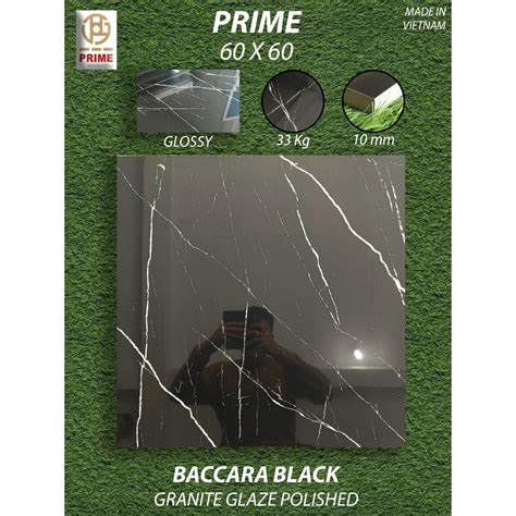 Jual Granit Lantai 60X60 KIA Prime Baccara Black Pekanbaru Riau Motif