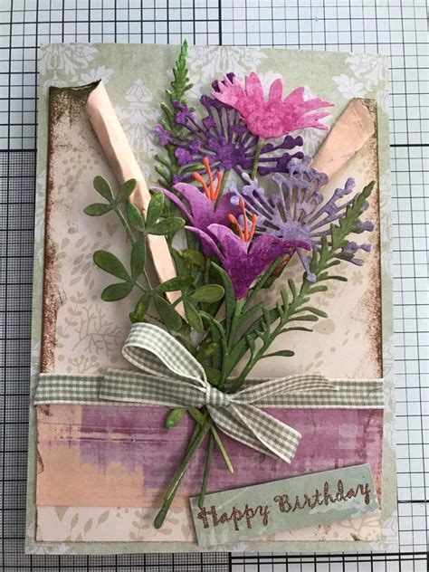 Pin By Aylene Price On Tim Holtz 2019 Flower Cards Floral Cards Cards Handmade