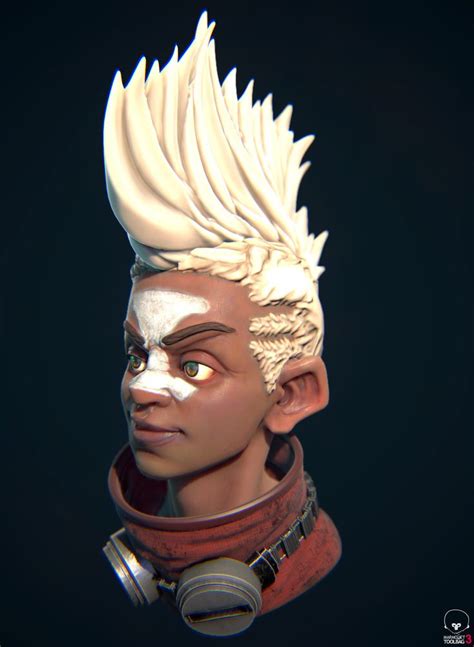 Ekko Portrait Lol Fanart Ricardo Viana Fan Art Stylized