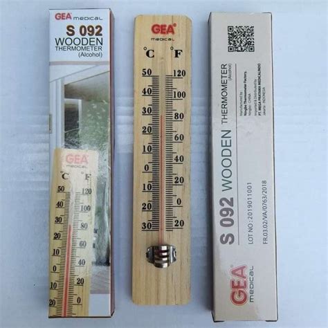 Jual Termometer Ruangan Kayu Termometer Dinding Kayu Thermometer Kayu