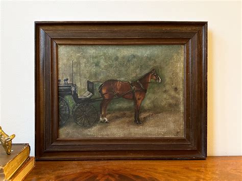 Antique Horse Painting Original Horse Portrait Oil Painting - Etsy