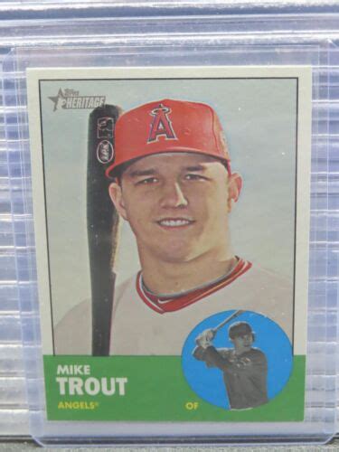 Topps Heritage Mike Trout Los Angeles Angels Ebay