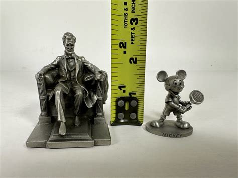 Small Walt Disney Mickey Mouse Fine Pewter Schmid Figurine H And