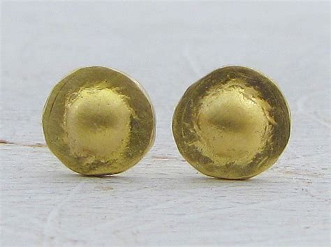 K Gold Post Earrings Karat Solid Gold Studs Etsy Gold Studs