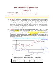 Hw Pdf Ee A Spring Vlsi System Design Homework Assigned