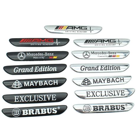 Mercedes Brabus Maybach Car Side Door Skirt Emblem Decal Stickers