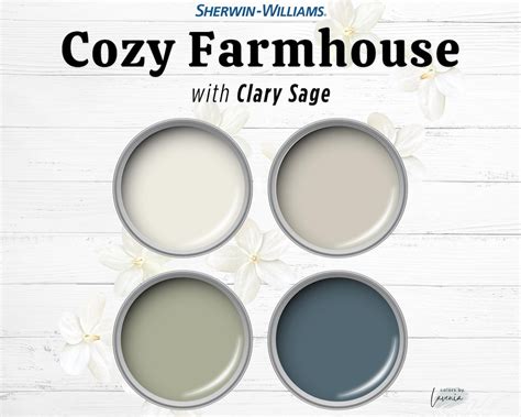 Sherwin Williams Farmhouse Color Palette With Clary Sage Cozy And Calm