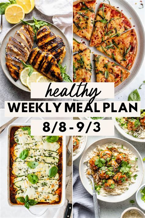 Healthy Weekly Meal Plan March Lowcalicious