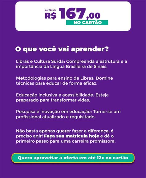 Segunda Licenciatura Em Libras - SEGUNDA LICENCIATURA EM LETRAS LIBRAS - Faculdade Eficaz