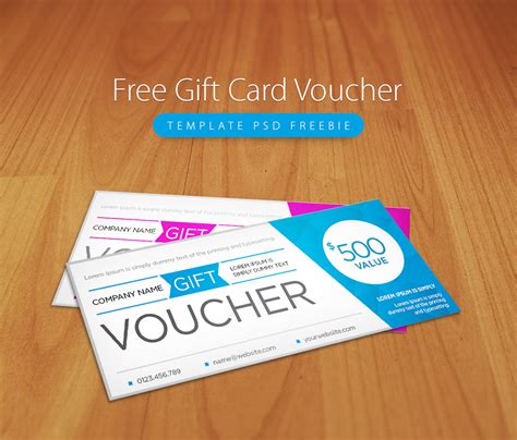 Free Gift Card Voucher Template PSD Freebie – Download PSD