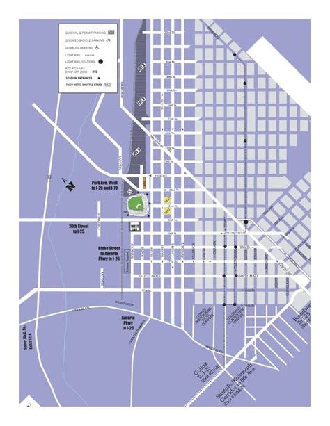 Coors Parking Map - Stadium Parking Guides