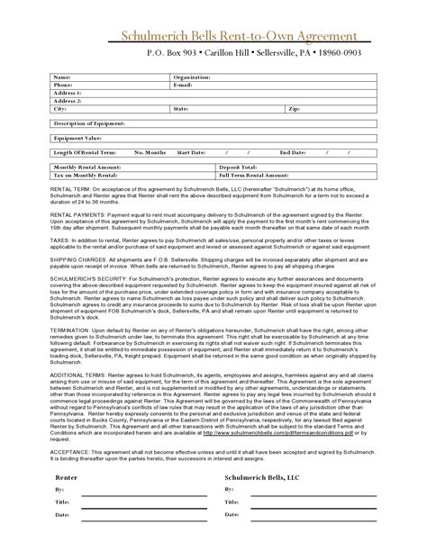 30 Free Rent To Own Contracts Templates Templatelab