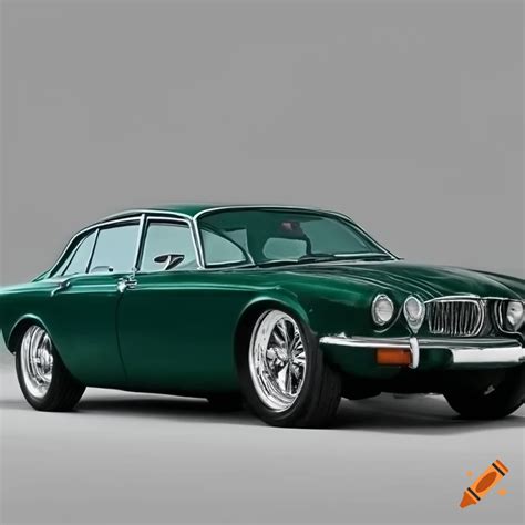 Dark Green Jaguar Xj With Silver Wheels On Craiyon