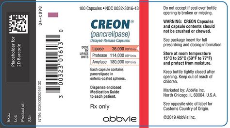 Creon - FDA prescribing information, side effects and uses